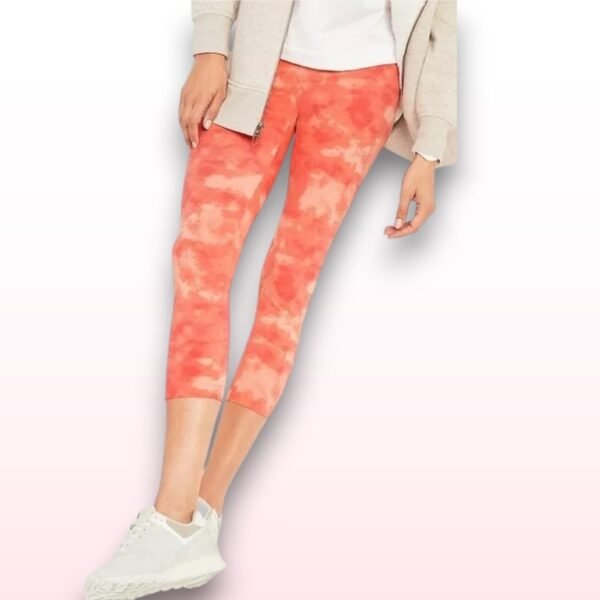 High Rise Cropped Tie-Dye Leggings - Size S