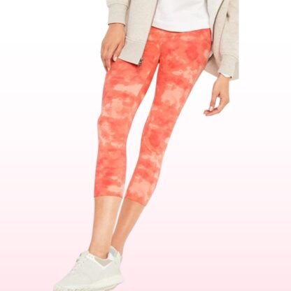 High Rise Cropped Tie-Dye Leggings – Size Small