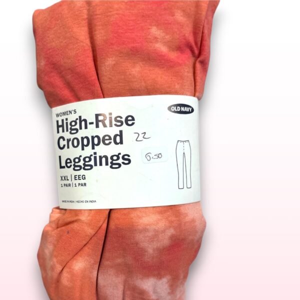 High Rise Cropped Tie-Dye Leggings – Size Small - Image 3