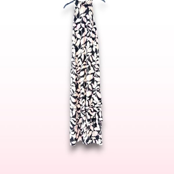 Leaf Print Halter Neck Maxi Dress - UK 20 - Image 2
