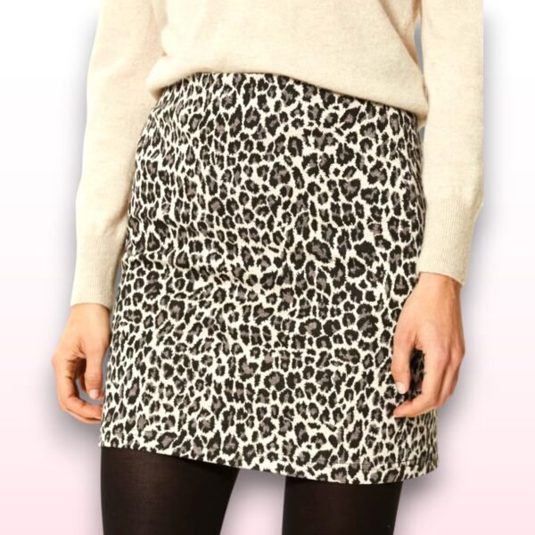 Leopard Print Mini Skirt - UK 22