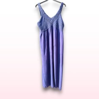 Navy Blue Crochet Knit Maxi Dress – Size 20