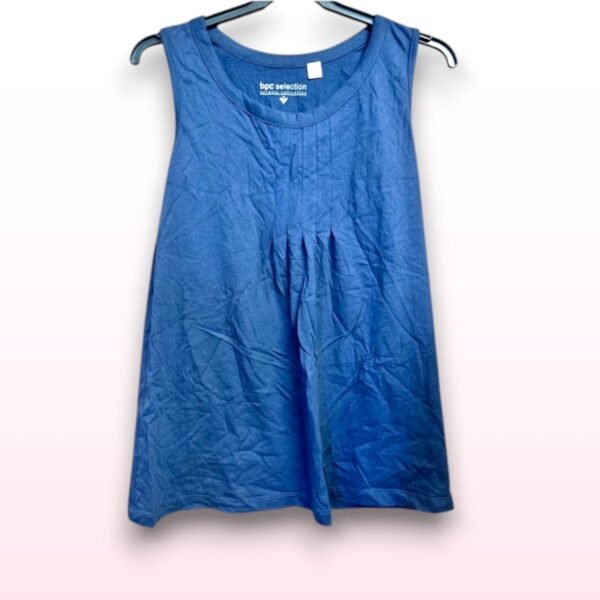 Navy Sleeveless Vest Top - Size M - Image 2
