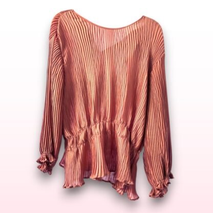 Rose Gold Ruffle Peplum Blouse - UK 20 - Image 2
