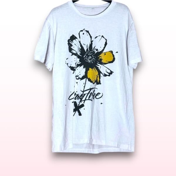 Unisex Flower Quote T-Shirt - Size S - Image 2