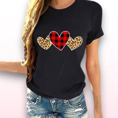 Loveheart Print T-shirt - Size S