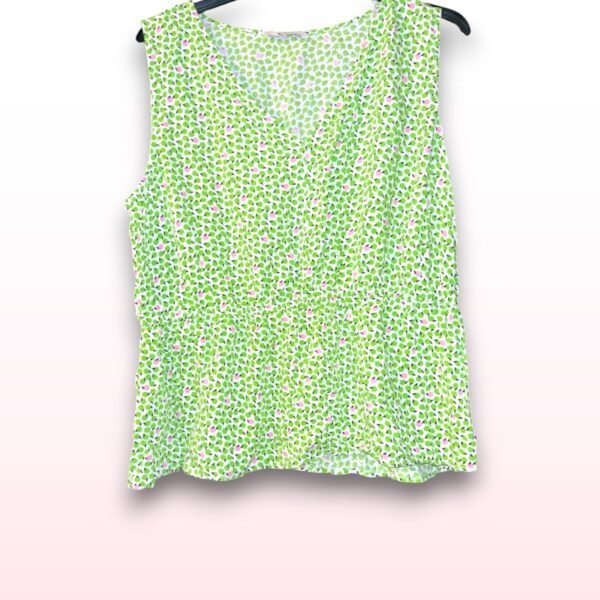 Apple Print Peplum Top - UK 22 - Image 2