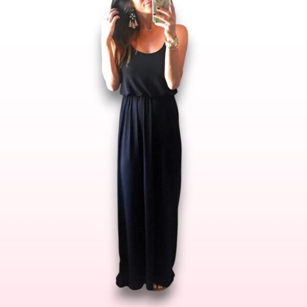 Black Casual Maxi Dress - Size S