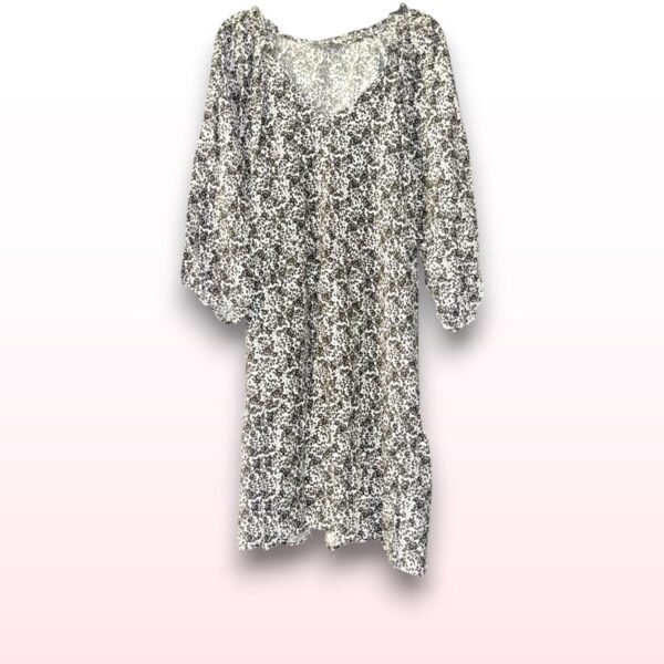 Black White Ditsy Dress - UK 16