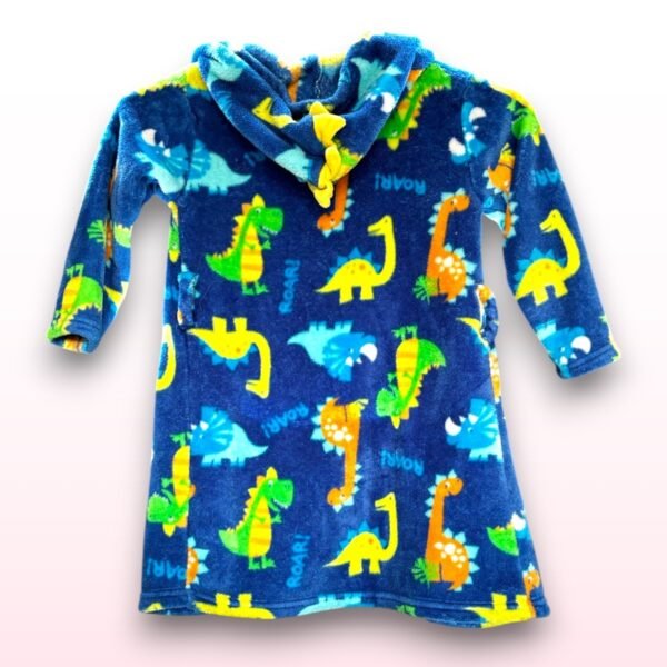 Blue Dinosaur Print Dressing Gown - 3-6 Years - Image 2