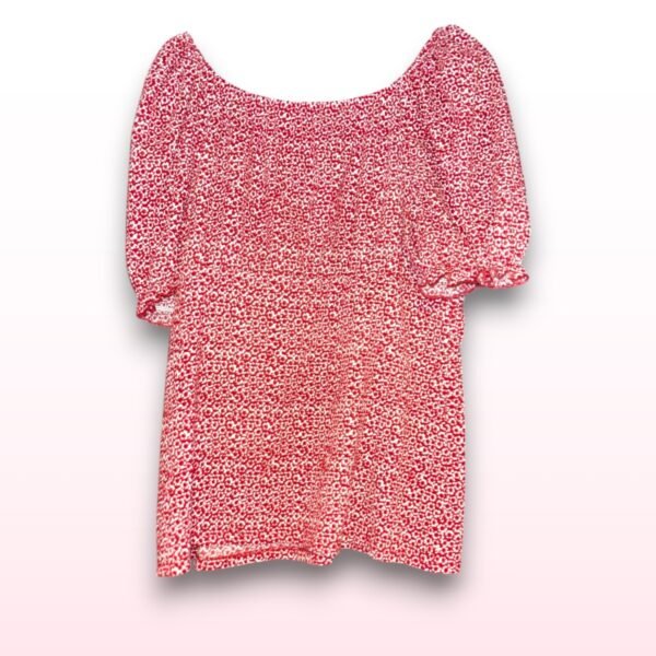 Ditsy Floral Red Top - UK 18 - Image 2