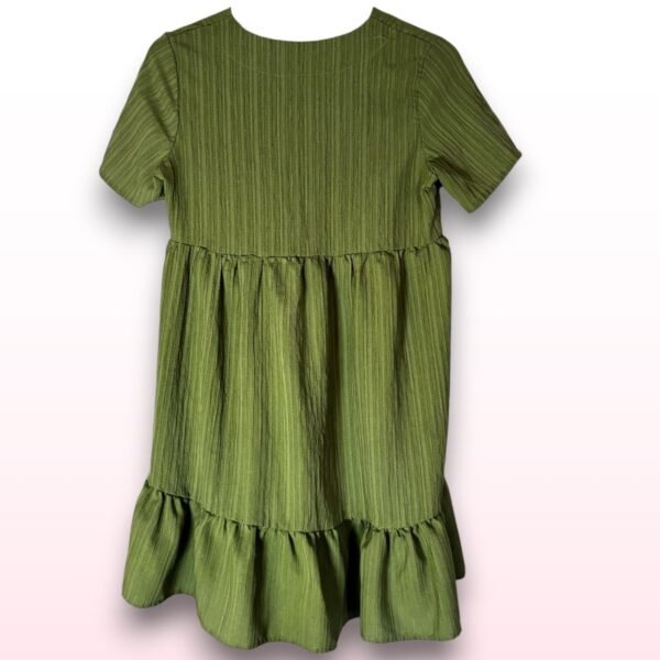 Green Flowy Ruffle Dress - Size M - Image 3