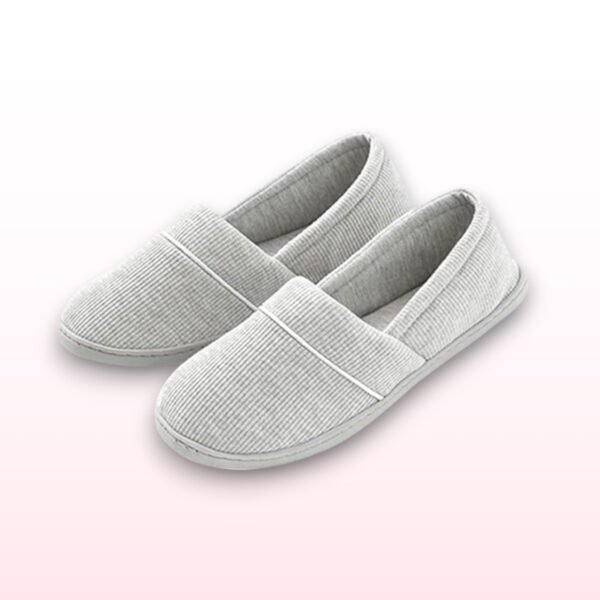 Grey Hard Sole Slippers - UK 5