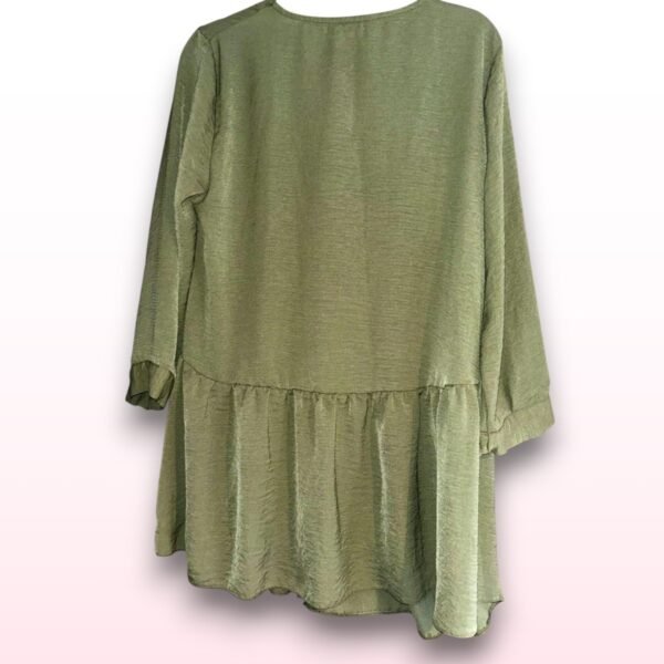 Khaki Green Shirt Dress - UK 12 - Image 2