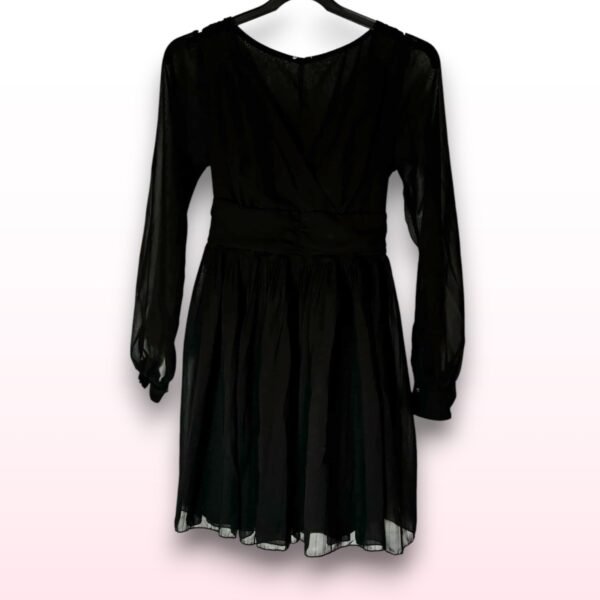 Long Sleeve Black Dress - UK 12