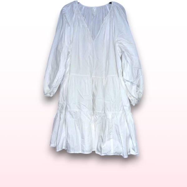 Long Sleve Cotton Ruffle Dress - UK 14