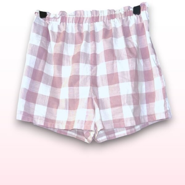 Pink White Checked Shorts - UK 16