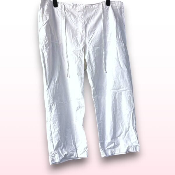 Short Petite White M&S Trousers