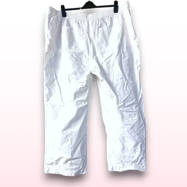Short Petite White M&S Trousers - Image 2