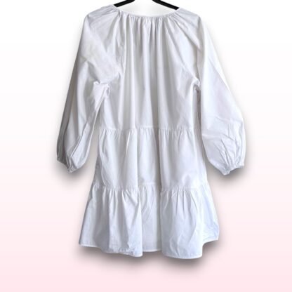 White Cotton Ruffle Dress – Size XL - Image 3