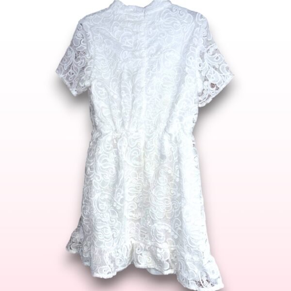 White Crochet Lace Dress - UK 10 - Image 4