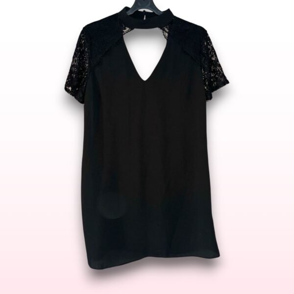 Black Lace Trim Choker Dress – Size 14