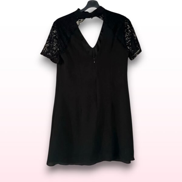 Black Lace Trim Choker Dress – Size 14 - Image 2