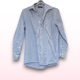 Black & White Small Check Long Sleeve Shirt – 15.5”