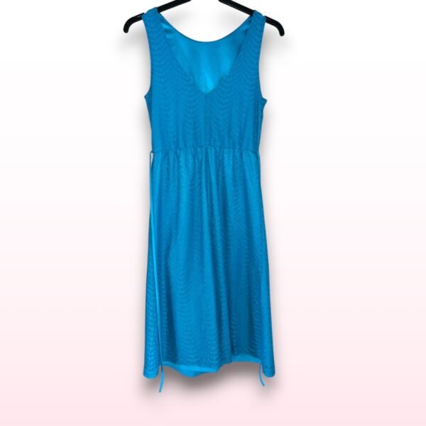 Blue Crochet Lace Sleeveless Dress – Size 10 - Image 2