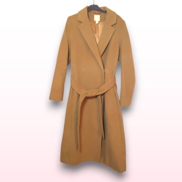 Camel Mustard Wool Blend Coat – UK 8