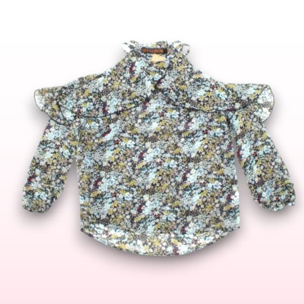 Cold Shoulder Boho Floral Top – Size L