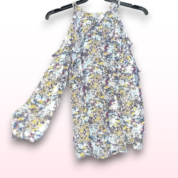 Cold Shoulder Boho Floral Top – Size L - Image 2