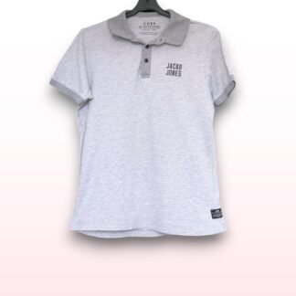 Jack & Jones CORE Grey Polo Shirt – Size Large