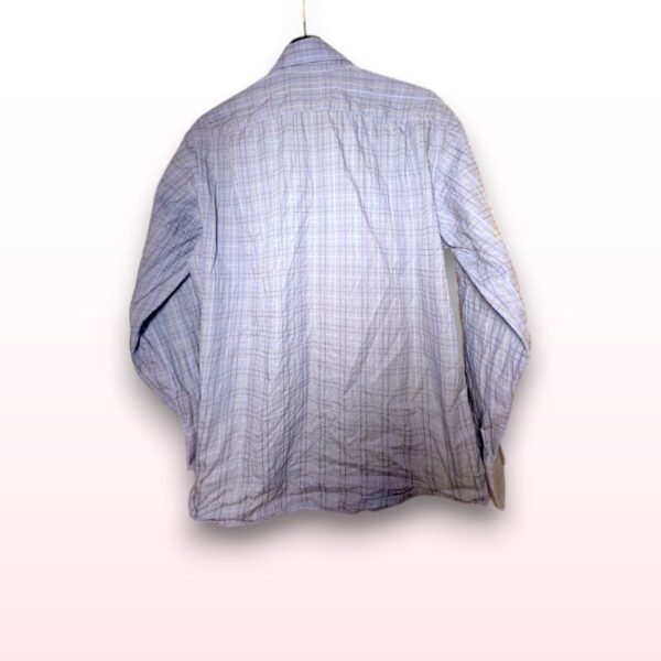 Men’s Blue Checked Shirt – Size 42 (Lacoste) - Image 2