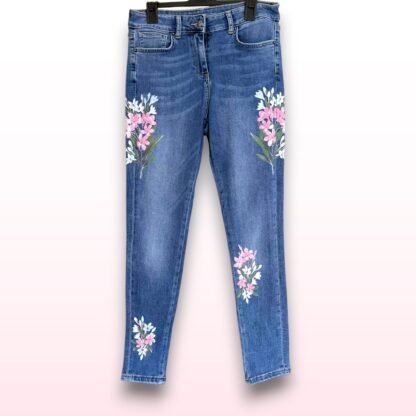 Floral Print Skinny Jeans – UK 10