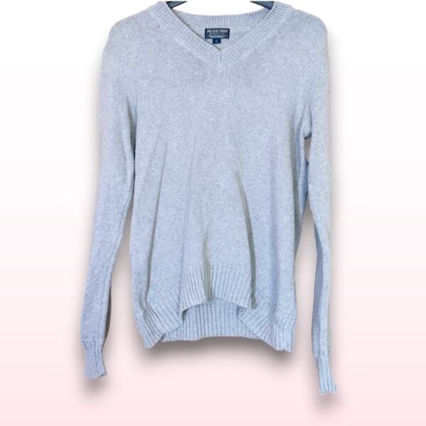 Polo Jeans Co. Ralph Lauren Wool V-Neck Jumper – Grey (Size L)