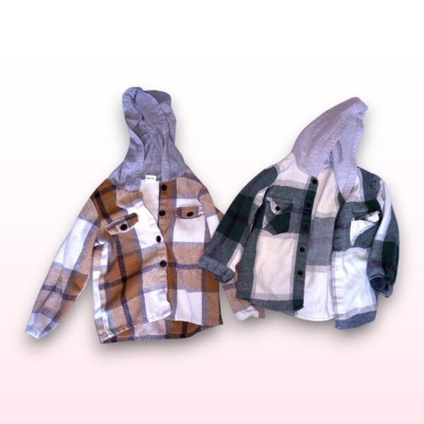Set of 2 Boys Hooded Shackets – Age 5–6 Years