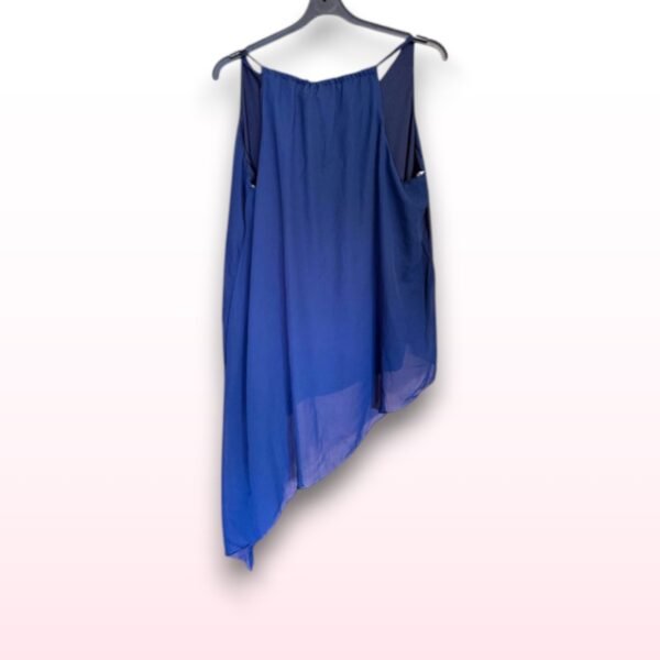 Sleeveless Asymmetric Blouse with Necklace – Size 16-18 - Image 2