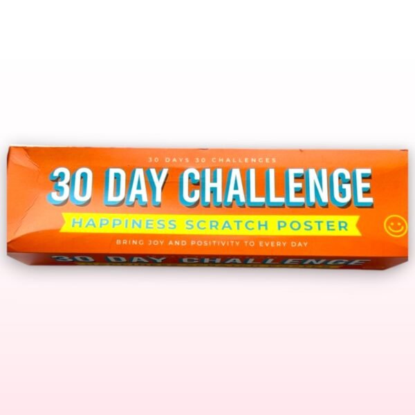 30 Days Happiness Challenge Scratch Card Poster
