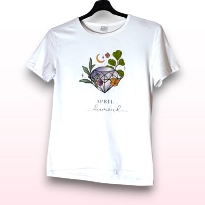 April Birthstone T-Shirt – Diamond – Size Medium - Image 2