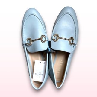 Baby Blue Snaffle Loafers - UK 4