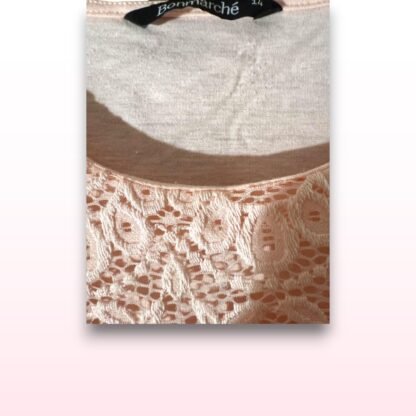 Baby Pink Crochet Lace Front Vest Top – UK 14 - Image 3