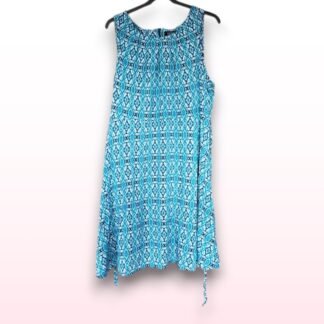 Blue Print Sleeveless Dress – Size 22