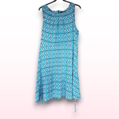 Blue Print Sleeveless Dress – Size 22