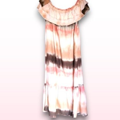 Boho Tie-Dye Off-Shoulder Maxi Dress – Size 22 - Image 3