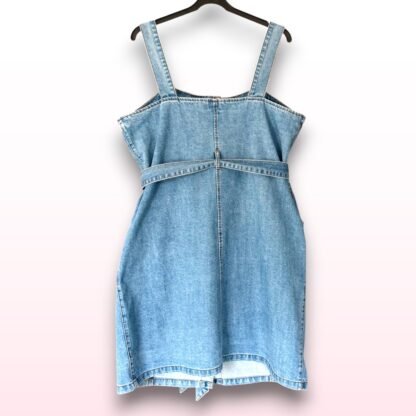 Denim Pinafore Dress – Size 20 - Image 2