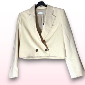 Double-Breasted Cropped Blazer – Size M (UK 12–14)