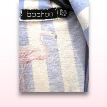 Flamingo Print Striped Pyjama Set – UK 10 - Image 3