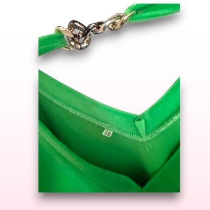 Green Velour Short Sleeve Top – Size S/M - Image 3