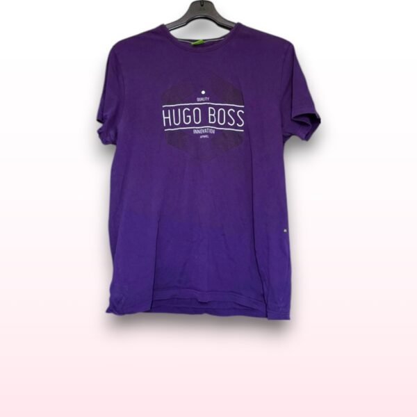 Hugo Boss Purple Graphic T-Shirt – Size XL